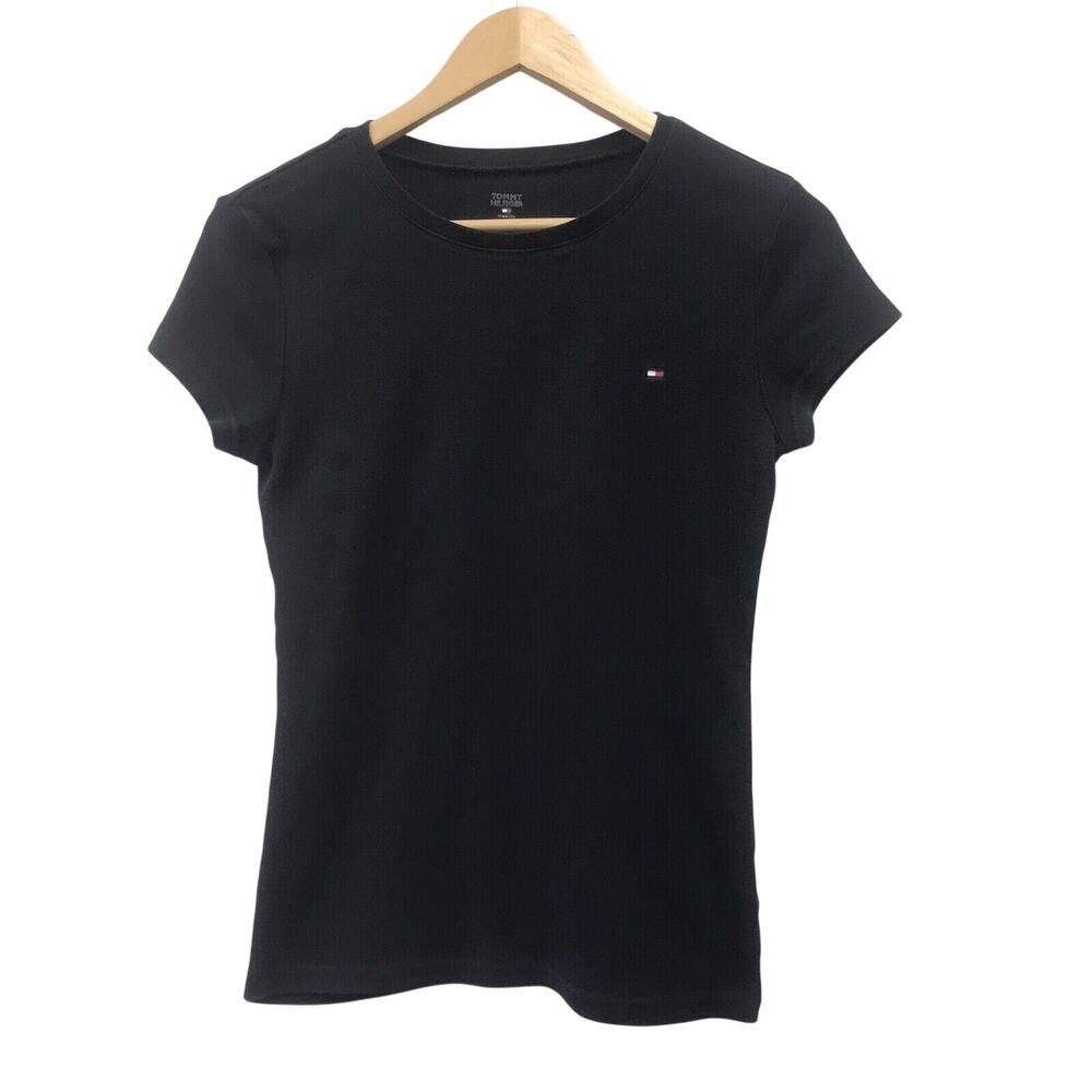 Tommy Hilfiger Top Womens Medium Black